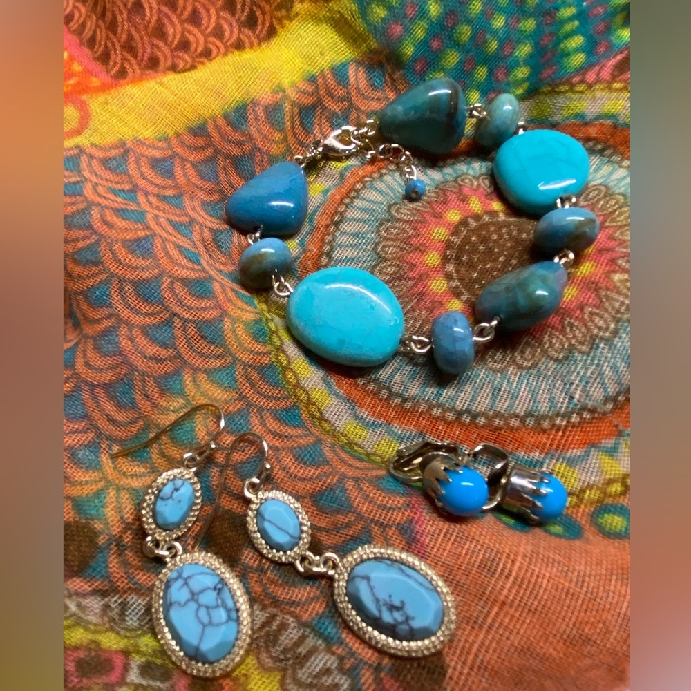Turquoise-Style Jewelry Bundle